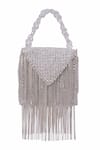 Shop_House Of Kosha_Silver Crystals, Chains Natali Embellished Mini Bag _at_Aza_Fashions