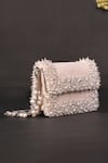 Shop_House Of Kosha_Ivory Pearls Embellished Mini Clutch _at_Aza_Fashions