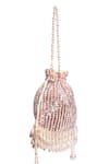 Buy_House Of Kosha_Pink Sequins, Pearls Suede Embellished Potli _Online_at_Aza_Fashions