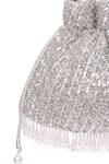 Shop_House Of Kosha_Silver Sequins, Crystals Sitara Potli _Online_at_Aza_Fashions