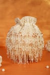 Shop_House Of Kosha_Ivory Pearls, Crystals Embellished Potli _at_Aza_Fashions