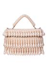 Shop_House Of Kosha_Ivory Pearls Embellished Vanity Bag _at_Aza_Fashions