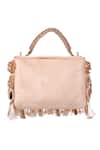House Of Kosha_Gold Mirrors, Crystals Mirrorwork Vanity Bag _Online_at_Aza_Fashions