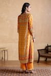 Shop_Ritu Kumar_Yellow Silk, Viscose Embroidery Round Neck Multi Designer Kurta Set _at_Aza_Fashions