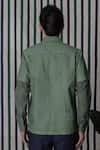 Shop_Lacquer Embassy_Green Cotton Slub Shirt _at_Aza_Fashions