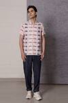 Lacquer Embassy_Pink Rayon Vintage Car Print Shirt _Online_at_Aza_Fashions