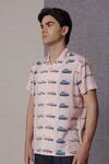 Shop_Lacquer Embassy_Pink Rayon Vintage Car Print Shirt _Online_at_Aza_Fashions