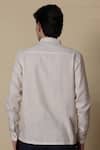 Shop_Lacquer Embassy_Beige Cotton Flex Shirt With Tape Details _at_Aza_Fashions
