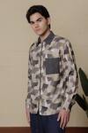 Shop_Lacquer Embassy_Green Rayon Camouflage Print Full Sleeve Shirt _Online_at_Aza_Fashions