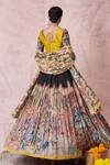 Shop_Aamra By Lavanya_Multi Color Silk Sequins, Embroidery Round Neck Hand Lehenga Set _at_Aza_Fashions
