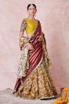 Aamra By Lavanya_Multi Color , , Designer Jaggery Yellow Lehenga Set _Online_at_Aza_Fashions