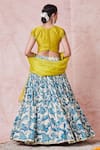 Shop_Aamra By Lavanya_Ivory Silk Embroidery Round Neck Hand Lehenga Set _at_Aza_Fashions