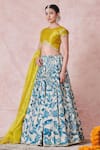 Buy_Aamra By Lavanya_Ivory Silk Embroidery Round Neck Hand Lehenga Set _Online_at_Aza_Fashions