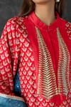 Buy_Shachi Sood_Red Silk Embroidery Collared Hand Kurta Pant Set _Online_at_Aza_Fashions