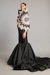 Buy_Siddartha Tytler_Black 3d Mandala Cape _Online_at_Aza_Fashions