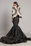 Shop_Siddartha Tytler_Black 3d Mandala Cape _at_Aza_Fashions