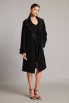 Buy_Siddartha Tytler_Black Microfiber V-neck Anti-fit Dress _at_Aza_Fashions