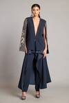 Buy_Siddartha Tytler_Black Zari Mandala Cape Jacket _at_Aza_Fashions