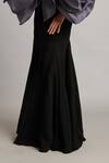Siddartha Tytler_Black Microfiber Fishtail Skirt _Online_at_Aza_Fashions