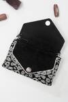 The Purple Sack_Black Beads, Embroidery, Sequins Animal Illuzion Clutch _Online_at_Aza_Fashions