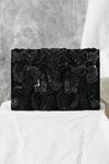 Buy_The Purple Sack_Black Embroidery, Sequins Velvet Handcrafted Party Clutch _at_Aza_Fashions