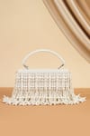 Buy_The Purple Sack_White Pearls Papana Clutch _at_Aza_Fashions