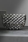 Buy_The Purple Sack_Gray Sequins Ombre Grey Handcrafted Clutch _at_Aza_Fashions