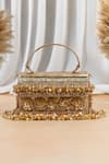 Buy_The Purple Sack_Gold Beads, Sequins Glizza Handcrafted Clutch _at_Aza_Fashions