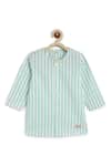 Buy_Tiber Taber_Green Cotton Striped Kurta And Pyjama Set 
