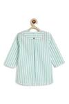 Shop_Tiber Taber_Green Cotton Striped Kurta And Pyjama Set 