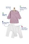 Shop_Tiber Taber_Purple Cotton Striped Kurta And Pyjama Set _Online_at_Aza_Fashions