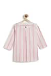 Buy_Tiber Taber_Pink Cotton Striped Kurta And Pyjama Set 