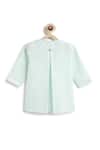 Buy_Tiber Taber_Green Cotton Gingham Kurta And Pyjama Set 