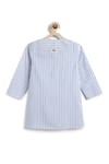 Shop_Tiber Taber_Blue Cotton Striped Kurta And Pyjama Set 
