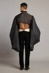 Shop_Siddartha Tytler_Gold Textured Lame Obi Belt _at_Aza_Fashions