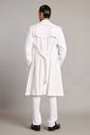 Shop_Siddartha Tytler_White Microfiber Classic Trench Coat _at_Aza_Fashions