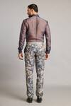 Shop_Siddartha Tytler_Blue Polyester Zari Forest Embroidered Pant _at_Aza_Fashions