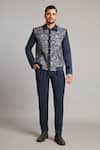 Buy_Siddartha Tytler_Gray Microfiber Charcoal Korean Pant _at_Aza_Fashions