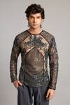 Buy_Siddartha Tytler_Gray Microfiber Charcoal Pant _Online_at_Aza_Fashions