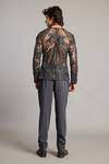 Shop_Siddartha Tytler_Gray Microfiber Charcoal Pant _at_Aza_Fashions