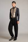 Buy_Siddartha Tytler_Black Microfiber Balloon Pant _at_Aza_Fashions