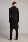 Shop_Siddartha Tytler_Black Microfiber Crystals Gradient Sherwani _at_Aza_Fashions