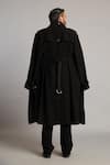 Shop_Siddartha Tytler_Black Microfiber Double-breasted Blazer _at_Aza_Fashions