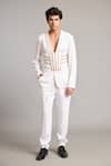 Buy_Siddartha Tytler_White Microfiber Designer Suit _at_Aza_Fashions