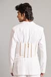Shop_Siddartha Tytler_White Microfiber Designer Suit _at_Aza_Fashions
