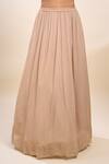 Nakul Sen_Beige Sequins Open , Square Anarkali Lehenga Set _Online