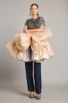 Buy_Siddartha Tytler_Gold Steel Bow Belt _at_Aza_Fashions