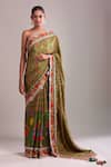 Buy_Torani_Green Silk Tassels Floral Embroidered Saree 