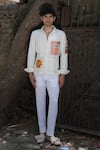Shop_Ankur J_Off White Embroidery Designer Crochet Shirt _Online_at_Aza_Fashions
