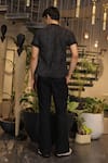Shop_Ankur J_Black Cotton Designer Tshirt _at_Aza_Fashions